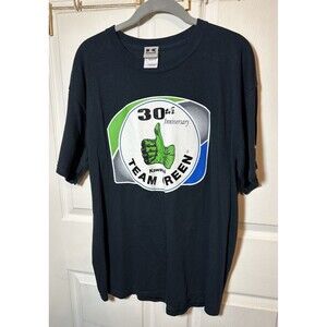 Kawasaki 30TH Anniversary Team Green Vintage T-Shirt Size L Motorcycle Biker
